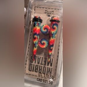 Multicolor Tie-Dye Spiral Ear Tapers - Stretching Plug Set